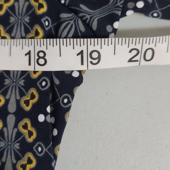 Max Studio Women's Large Blue, White & Yellow Boho Print Midi Dress NWT ! - Picture 10 of 14